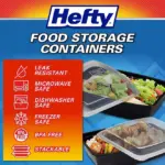 Hefty Food Storage Containers with Lids, 28 oz., 60 pc. - Image 3