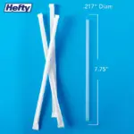Hefty Jumbo Translucent Wrapped Plastic Straws, 7.75", 3, 000 ct. - Image 2