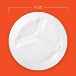 Hefty Supreme 3-Compartment Foam Plates, 10 1/4", 200 ct. - Image 2
