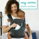 Infantino Carry On Active Multi-Pocket Baby Carrier, 4-Positions, 8-40lbs, Gray - Image 7