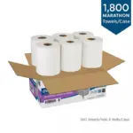 Marathon Centerpull Premium 1-Ply White Paper Towels 6 rolls, 300sheetsroll - Image 2
