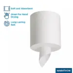 Marathon Centerpull Premium 1-Ply White Paper Towels 6 rolls, 300sheetsroll - Image 4
