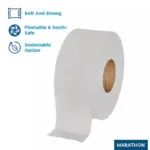 Marathon Jumbo Roll 2-Ply White Toilet Paper 6 rolls, 1000 ft./roll - Image 3