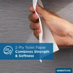 Marathon Jumbo Roll 2-Ply White Toilet Paper 6 rolls, 1000 ft./roll - Image 5
