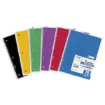 Mead Spiral Bound Notebook, Wide Rule 8 1/2 x 11, 70 sheets/Pad, Assorted Colors