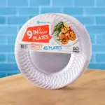 Member's Mark Clear Plastic Plates, 9" 45 ct. - Image 6