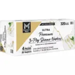 Member's Mark Ultra Premium 3-Ply White Dinner Napkins, 4 pks., 80 napkinspk. - Image 6