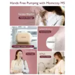 Momcozy M5 Pinky Breast Pump Hands Free, Electric 24mm Pink 2 Pack - Image 5