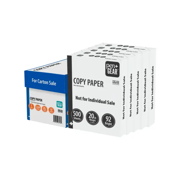 Pen + Gear Copy Paper, 8.5 x 11, 92 Bright, 20 lb., White, 5 Ream Case (2,500 Sheets)