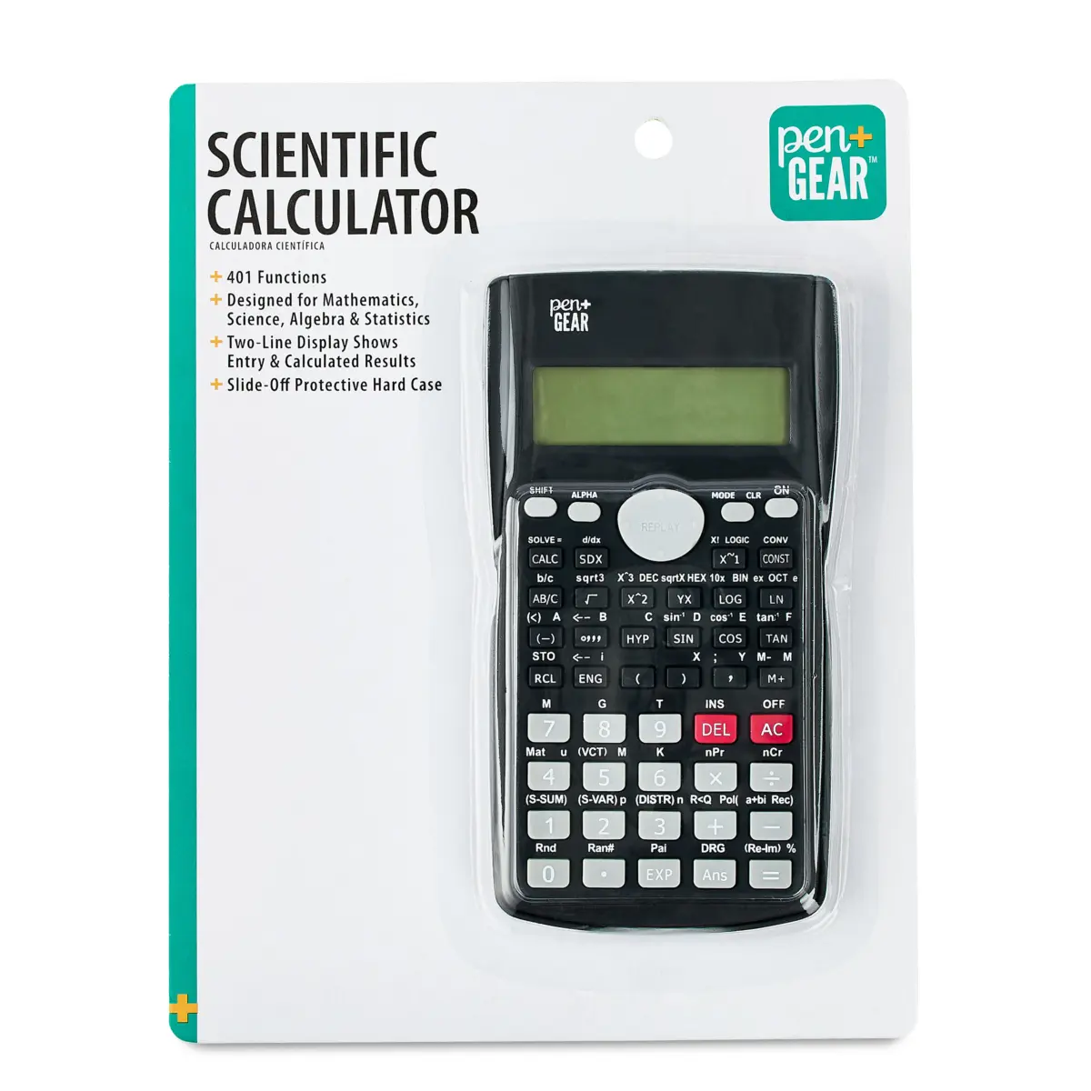 Pen+Gear Scientific Calculator For High School Classes and Engineering, Black - Image 1