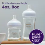 Philips Avent Glass Natural Bottle with Natural Response Nipple Baby Set - 7pc - Image 3