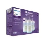 Philips Avent Natural Baby Bottle with Natural Response Nipple, Blue, 9oz, 3pk, SCY903/23 - Image 3