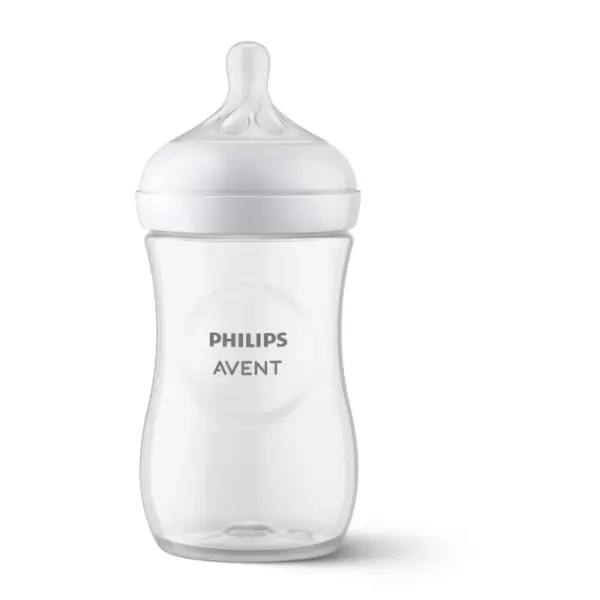 Philips Avent Natural Baby Bottle with Natural Response Nipple , Clear, 9oz, 1pk, SCY903/91