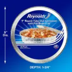 Reynolds 9" Round Foil Take Out Containers with Lids, 20 ct. - Image 2