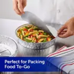 Reynolds 9" Round Foil Take Out Containers with Lids, 20 ct. - Image 3