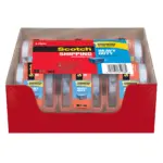 Scotch Heavy-Duty Shipping Packaging Tape with Dispenser, 2" x 1,000", 6 pk. - Clear