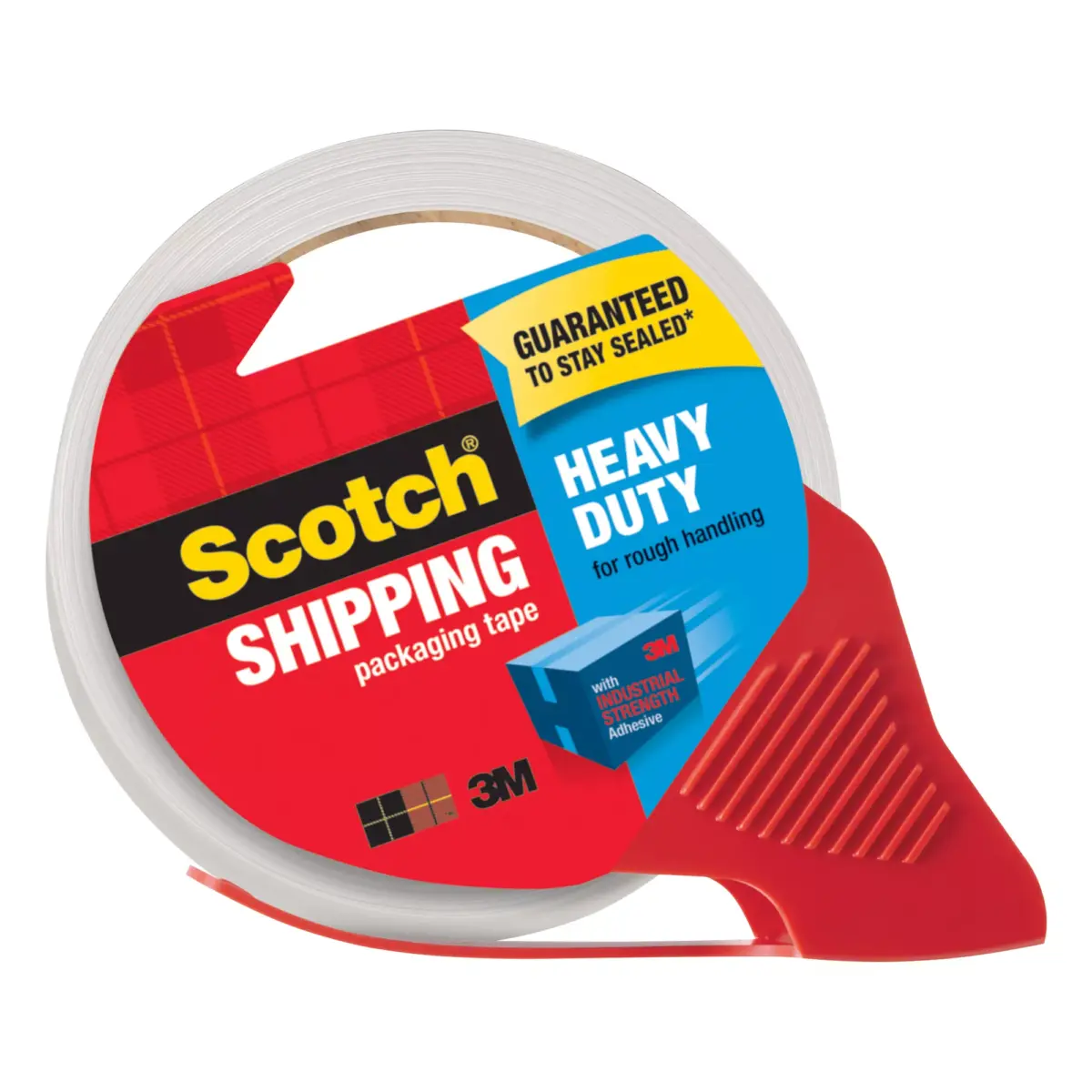 Scotch Heavy-Duty Shipping Packaging Tape with Dispenser, 2" x 1,000", 6 pk. - Clear - Image 3