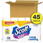 Scott 1000 1-Ply Toilet Paper 45 rolls, 1,000 sheets/roll - Image 2