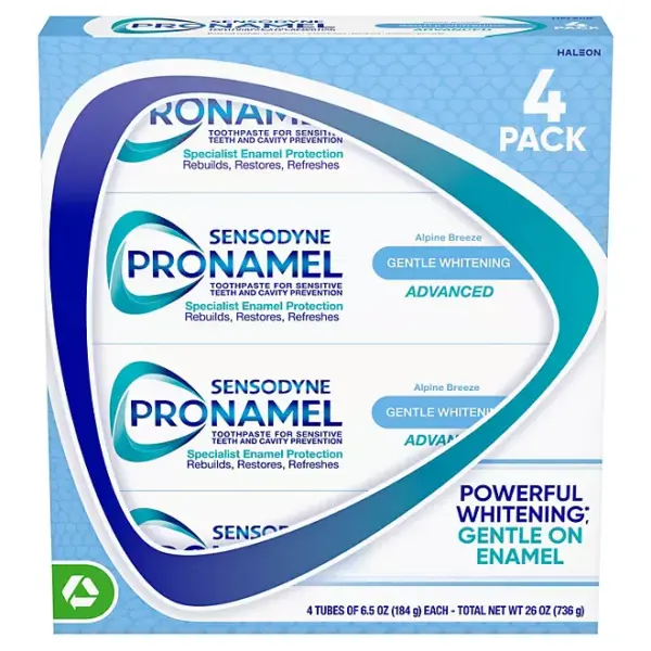 Sensodyne Pronamel Advanced Whitening Toothpaste, 6.5 oz., 4 pk.