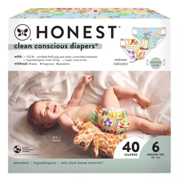 The Honest Company Clean Conscious Disposable Diapers - Be Hoppy & Pickle Up