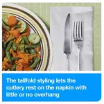 Tork Advanced Soft 1/8 Fold 2-Ply White Dinner Napkins, 28 pks, 100 napkins/pk. - Image 3