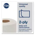 Tork Universal 2-Ply White Bath Tissue, 96 rolls, 500 sheets/roll - Image 6