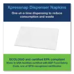 Tork Xpressnap Interfold 1-Ply White Dispenser Napkins 12 pks., 500 napkins/pk. - Image 6