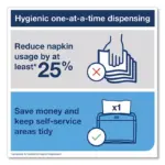 Tork Xpressnap Interfold 1-Ply White Dispenser Napkins 12 pks., 500 napkins/pk. - Image 7