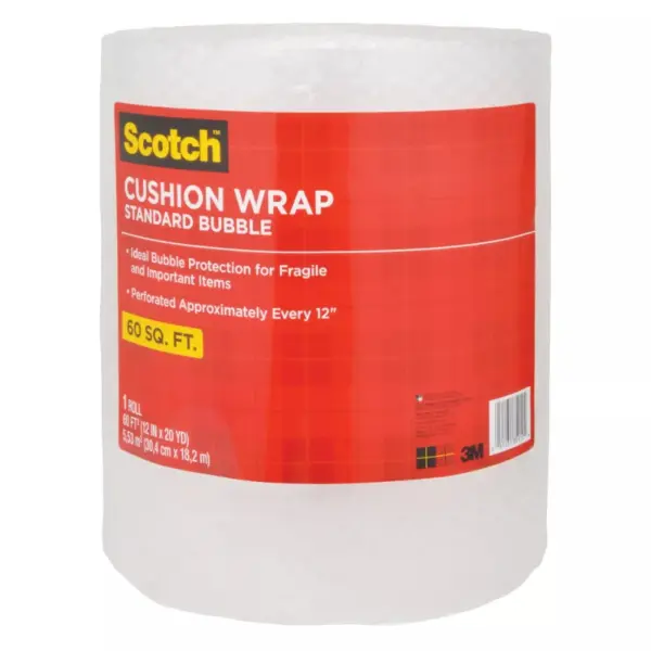 Scotch Standard Bubble Cushion Wrap, 60 sq. ft.