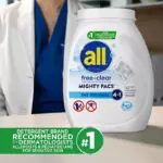 all free clear MIGHTY PACS Laundry Detergent Pacs, The Original, 120 ct. - Image 4