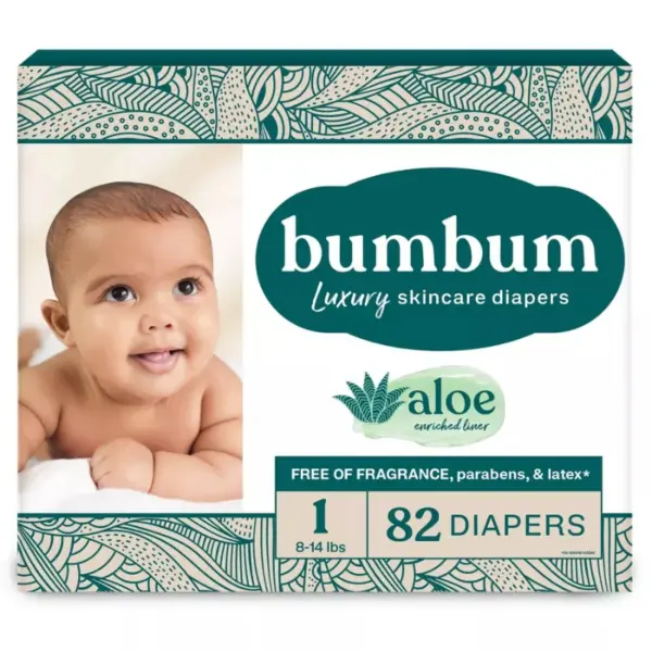bumbum Luxury Fragrance-Free Disposable Diapers - (Select Size and Count)