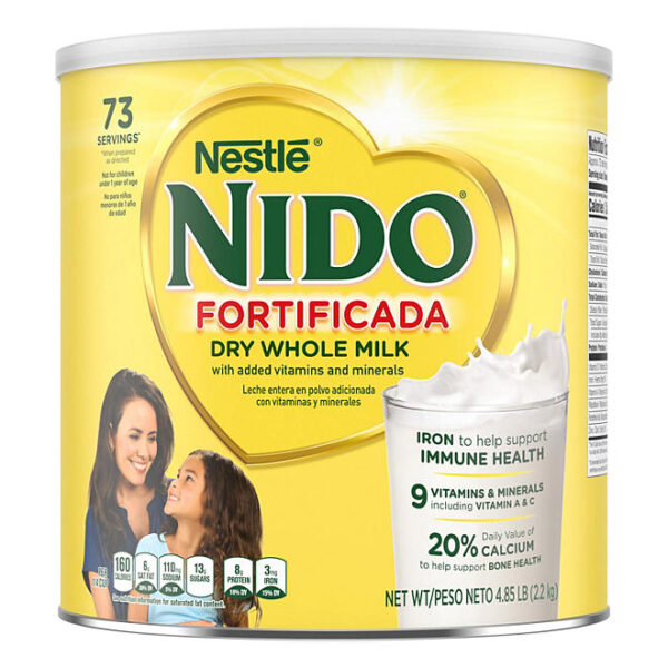 Nestle NIDO Fortificada Dry Whole Milk Powder, 4.85 lb.