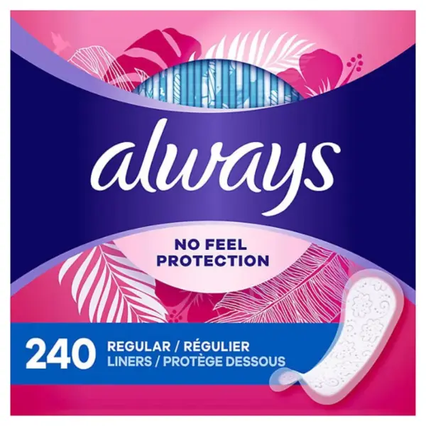 Always Daily Panty Liners, Unscented, 240 ct.