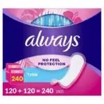 Always Daily Panty Liners, Unscented, 240 ct. - Image 2