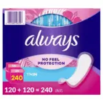 Always Daily Panty Liners, Unscented, 240 ct. - Image 9