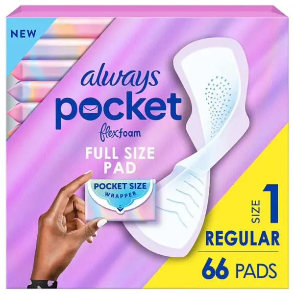 Always Pocket FlexFoam Regular Pads with Wings, 66 ct.