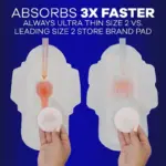 Always Ultra Thin Overnight Pads with Wings, Size 4, 80 ct. - Image 6