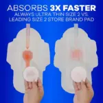 Always Ultra Thin Extra Heavy Overnight Pads with Wings, Size 5, 72 ct. - Image 5