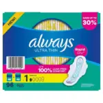 Always Ultra Thin Regular Pads with Wings, Size 1, 96 ct. - Image 8