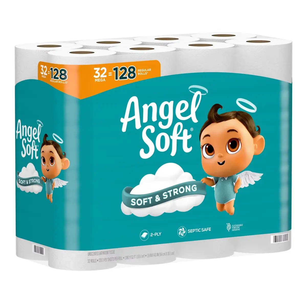 Angel Soft Mega Roll Toilet Paper, 32 pk./320 sheets per roll - Image 2