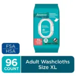 Assurance Premium XL Washcloths for Adults, Disposable & Pre-Moistened (96 Count)