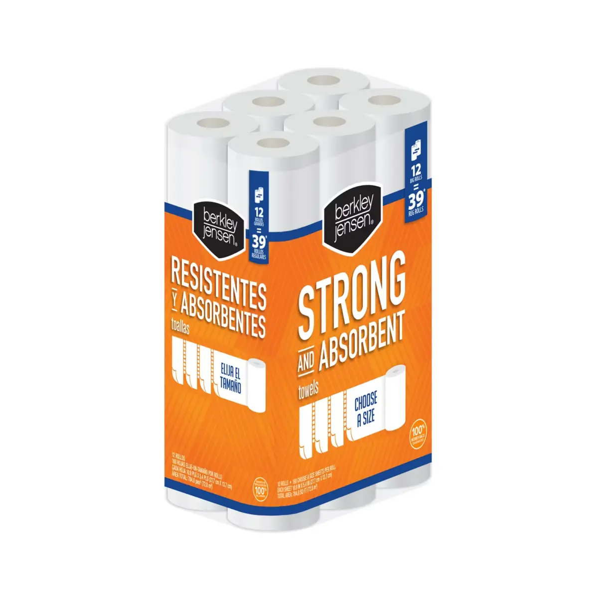 Berkley Jensen Choose-a-Size Paper Towels, 12 pk./160 sheets per roll - Image 2