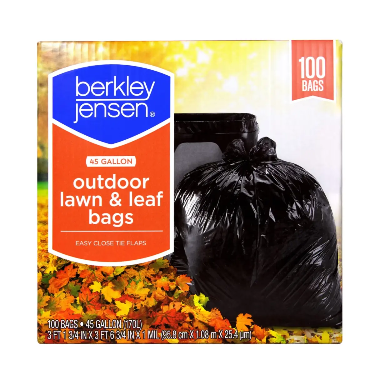 Berkley Jensen Outdoor Lawn and Leaf Bags, 100 ct./45 gal. - Image 1