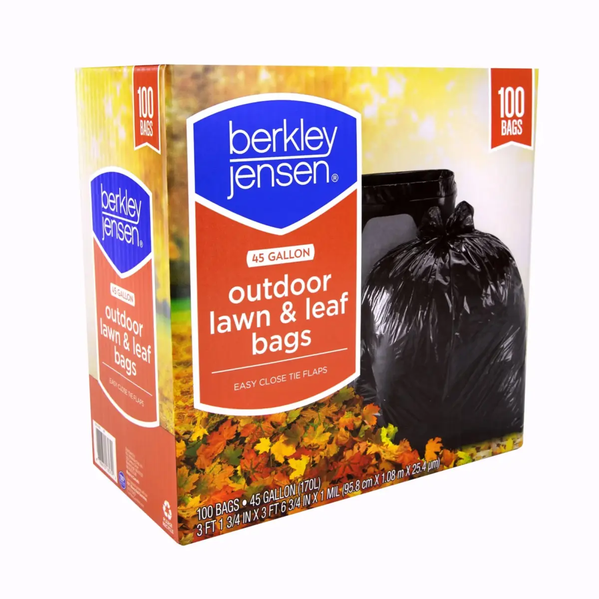 Berkley Jensen Outdoor Lawn and Leaf Bags, 100 ct./45 gal. - Image 2