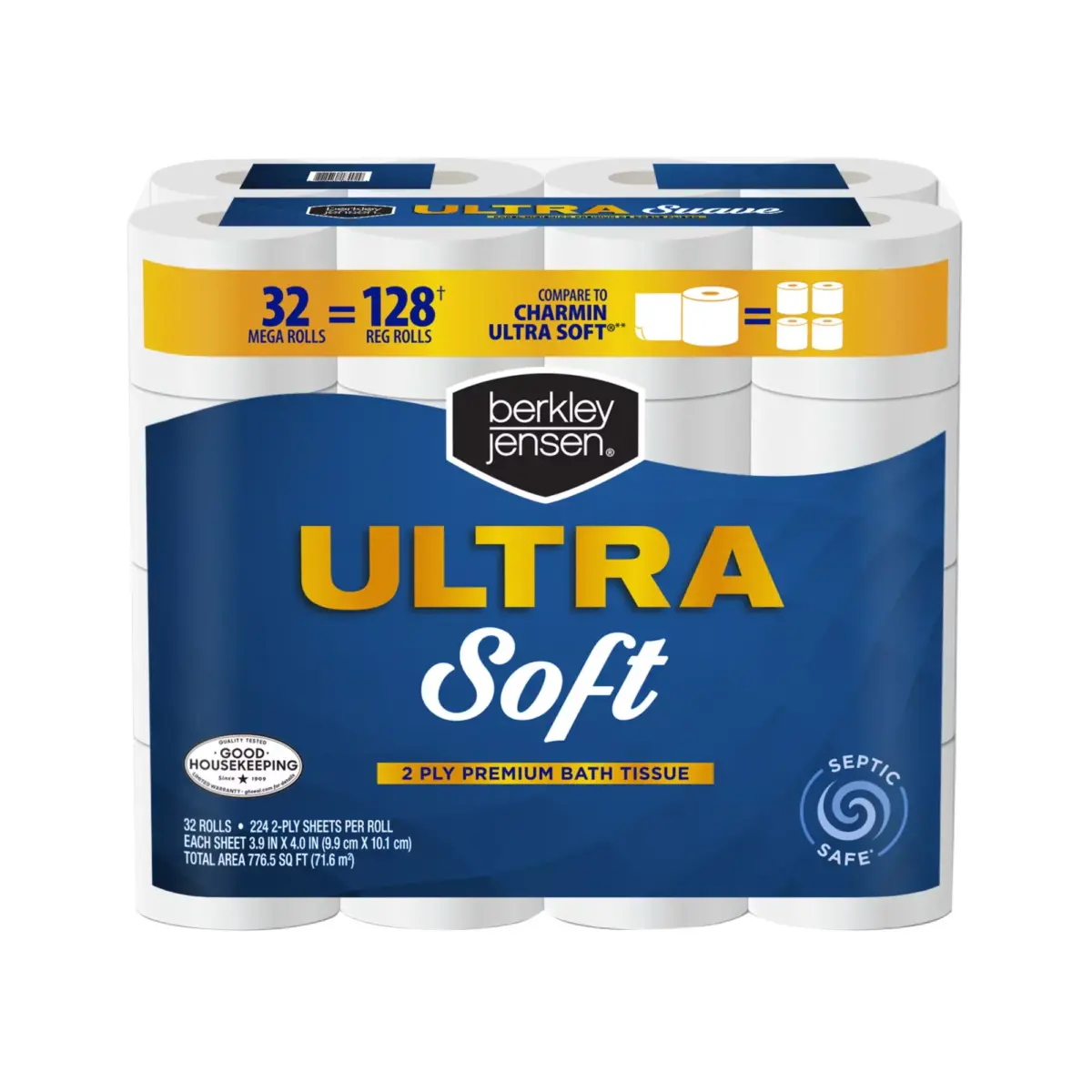 Berkley Jensen Ultra Soft Bath Tissue, 32 pk./224 sheets per roll - Image 1