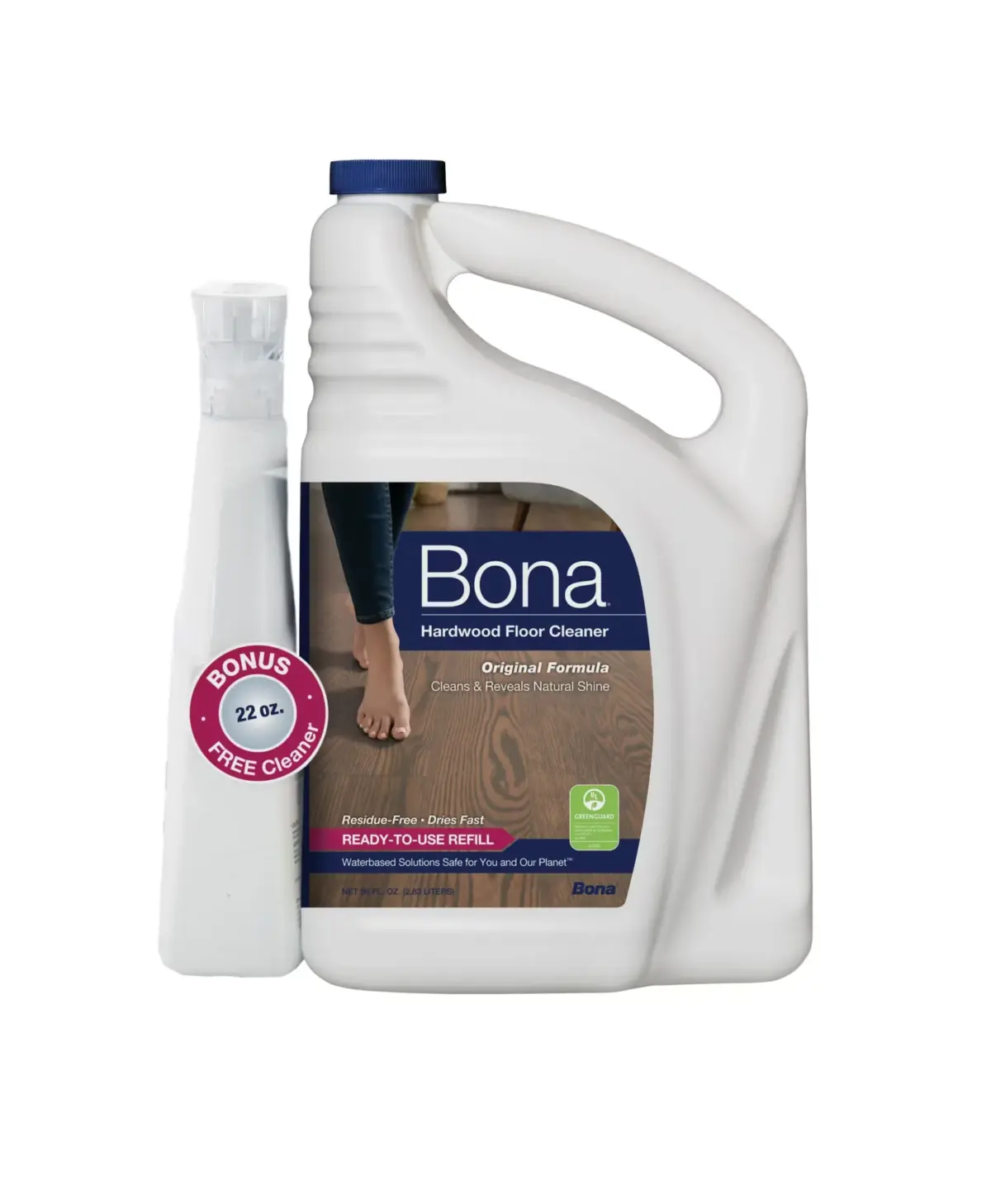 Bona Hardwood Floor Cleaner, 22 oz. with 96 oz. Refill - Image 2