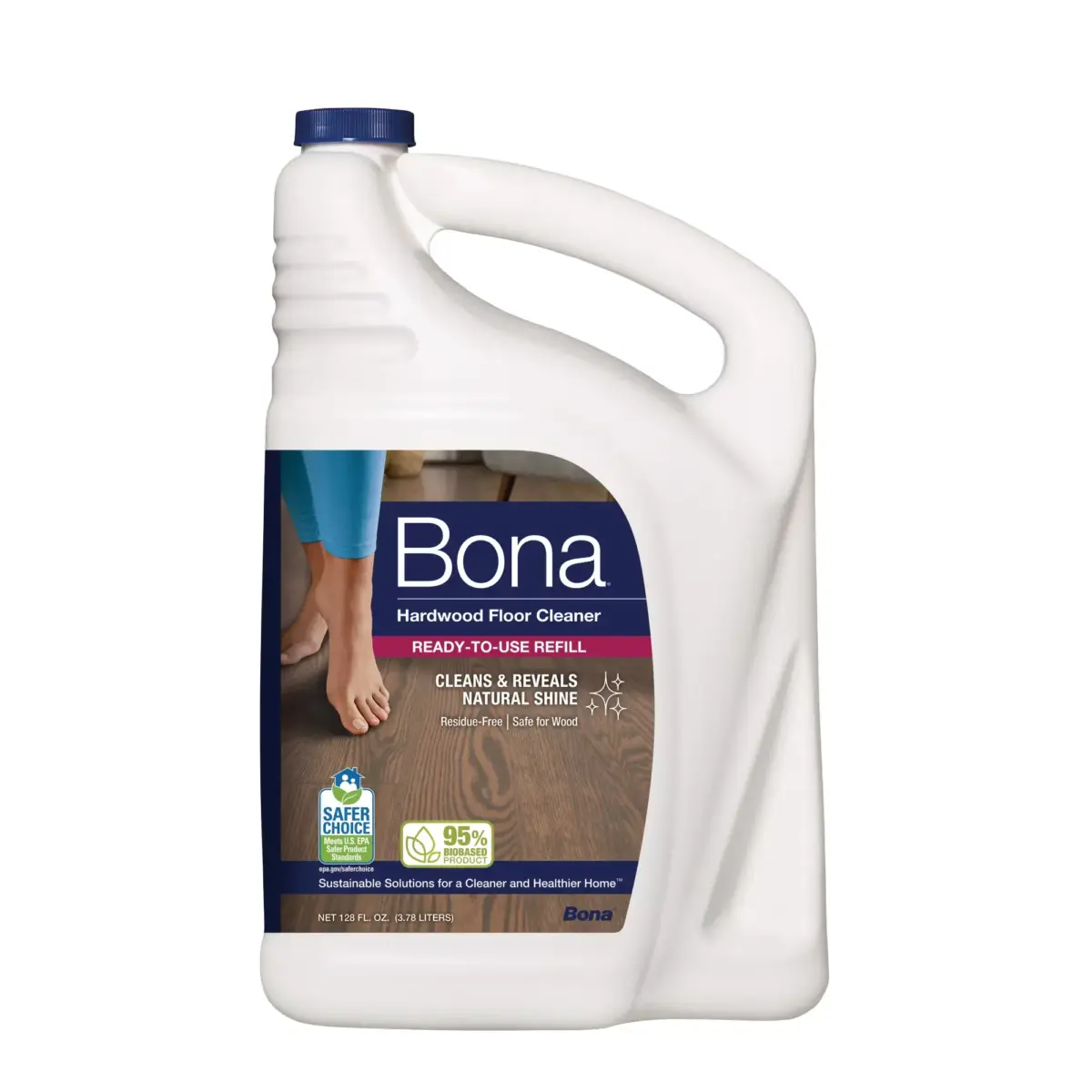 Bona Hardwood Floor Cleaner + Spray, 128 oz./32 oz. - Image 1