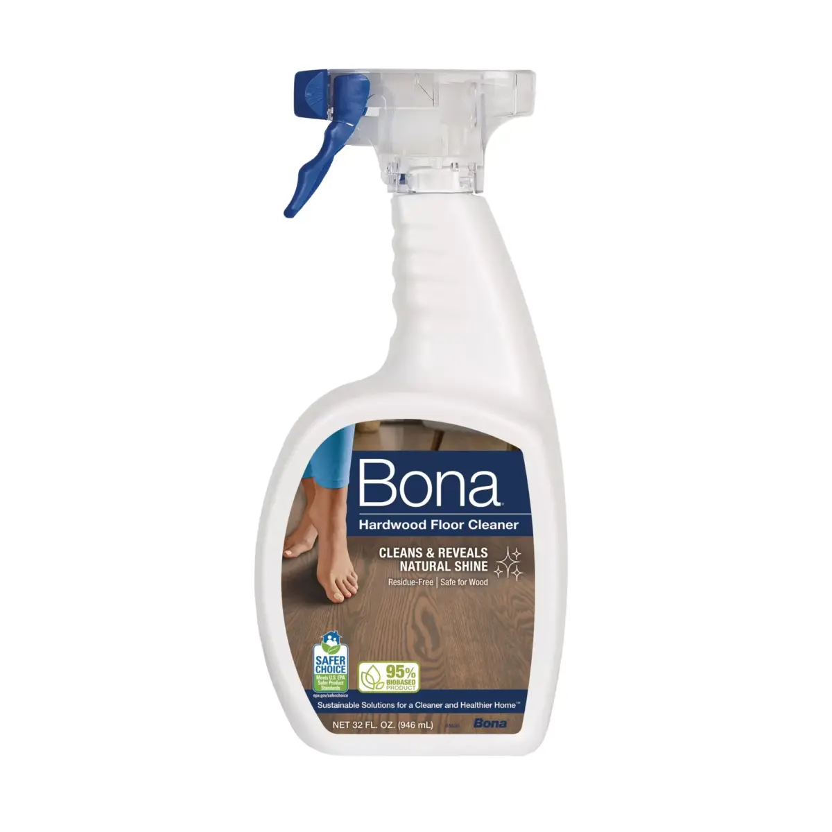 Bona Hardwood Floor Cleaner + Spray, 128 oz./32 oz. - Image 2
