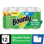 Bounty Paper Towels Select-A-Size White, 12 Double Rolls, 82 Sheets Per Roll