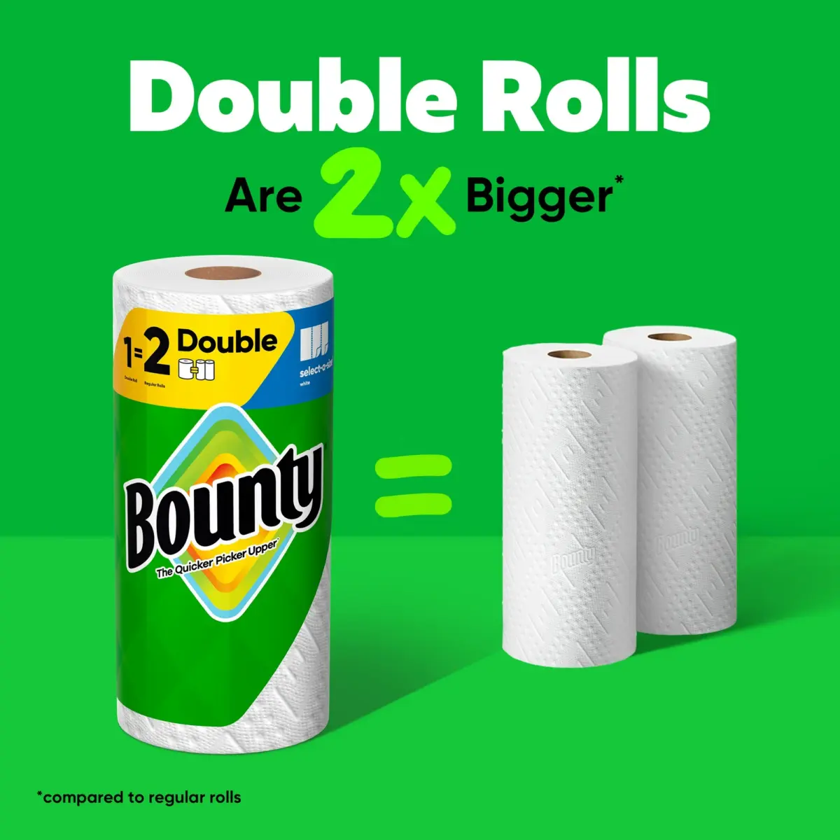 Bounty Paper Towels Select-A-Size White, 12 Double Rolls, 82 Sheets Per Roll - Image 4
